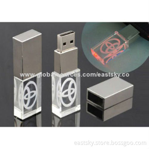 Colorful crystal USB flash drive, attractive and elegant crystal design, with 64MB to 32GB capacityNew
